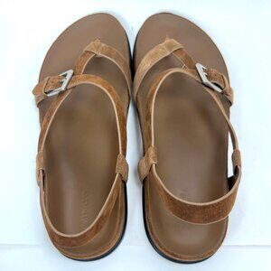 Vince Franca Elmwood Sandals Brown Leather Strappy Sandals Women Size 10